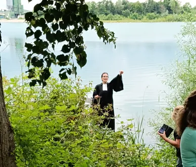 Quelle: Ev. Lukasgemeinde, 2024 Taufe am Schutterwälder Baggersee
